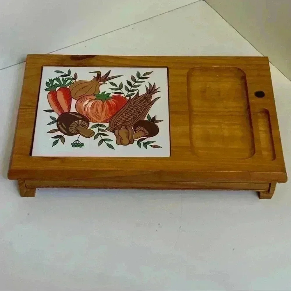 Vintage Goodwood Vegetable and Cheese board with tile insert